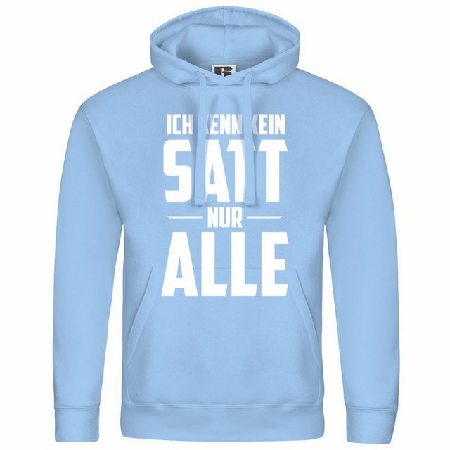 deinshirt Kapuzenpullover Herren Kapuzenpullover Ich kenn kein satt nur all günstig online kaufen