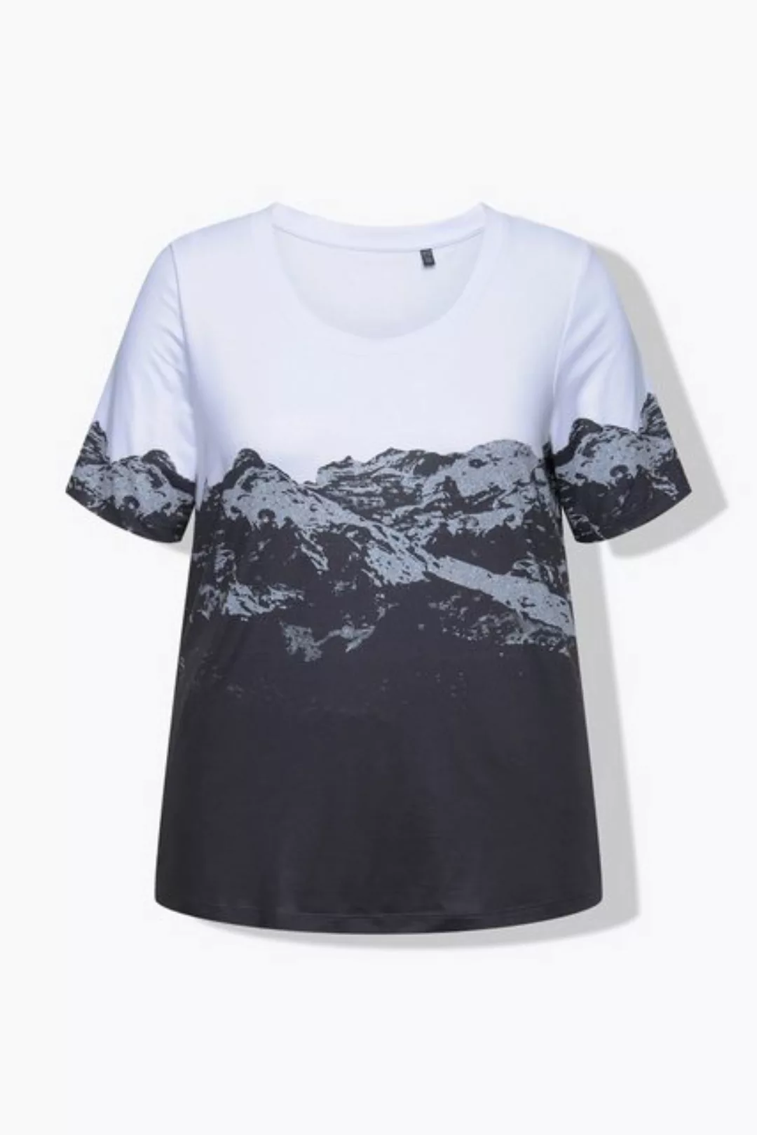 Ulla Popken Rundhalsshirt Funktionsshirt Berge Rundhals Halbarm recycelt günstig online kaufen