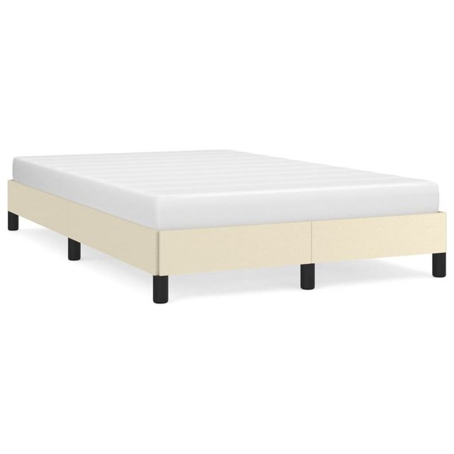 vidaXL Bett, Bettgestell Creme 120x200 cm Kunstleder günstig online kaufen