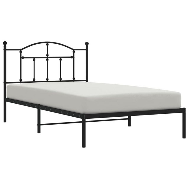 furnicato Bettgestell mit Kopfteil Metall Schwarz 107x203 cm (1-tlg) günstig online kaufen