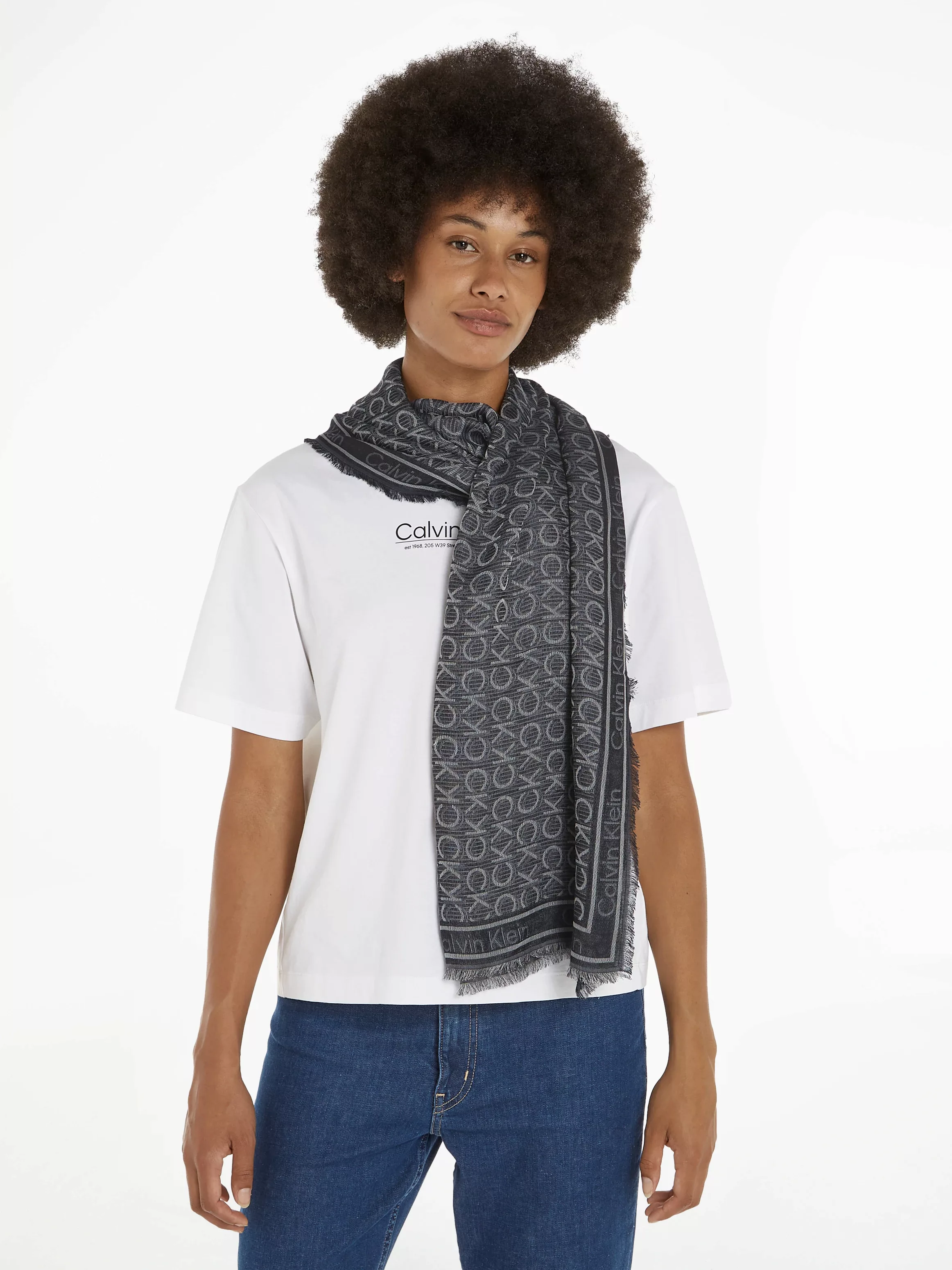 Calvin Klein Schal "MONOGRAM JACQUARD" günstig online kaufen