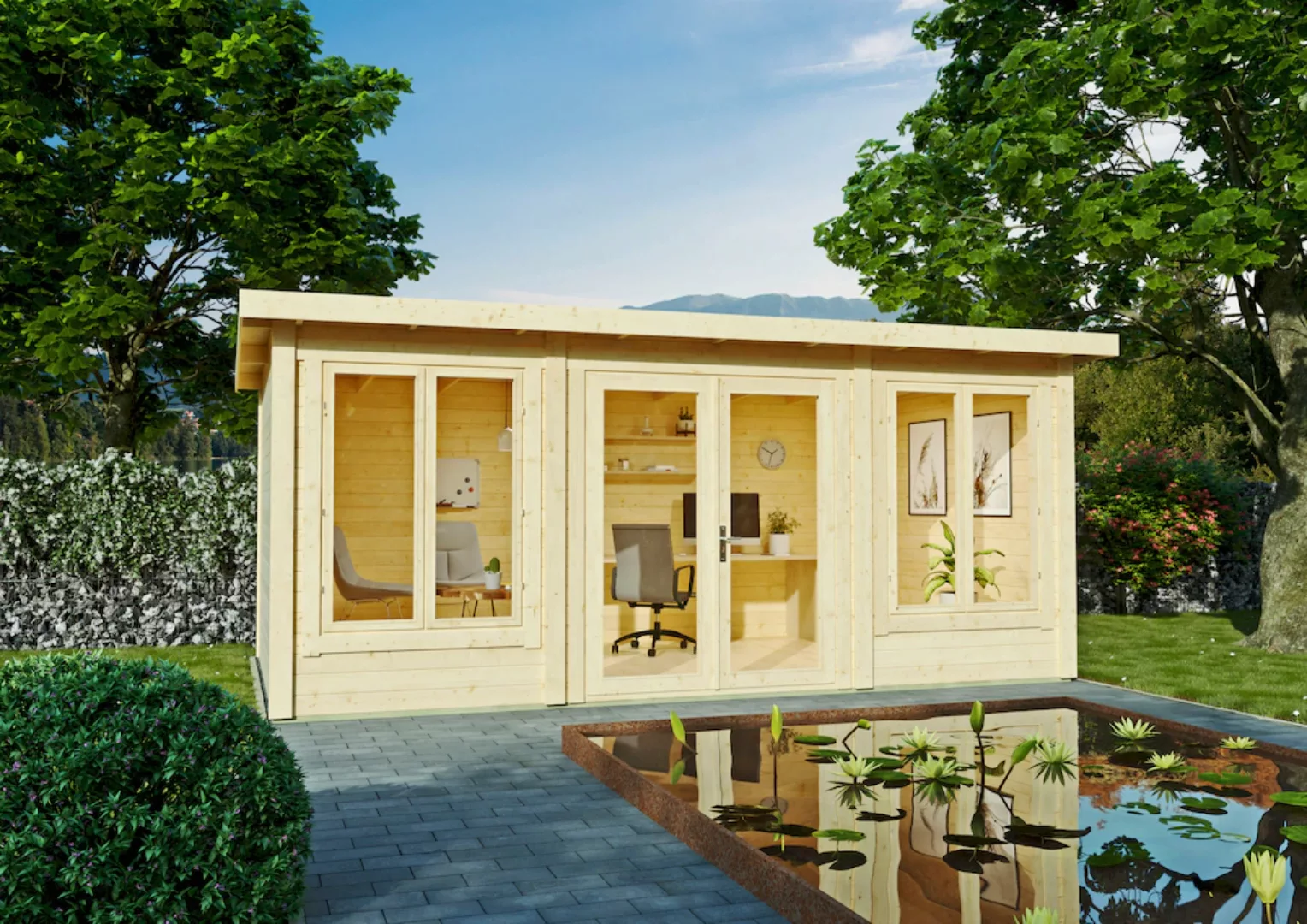 Kiehn-Holz Gartenhaus KH 44-009 Natur Unbehandelt 520 cm x 300 cm günstig online kaufen