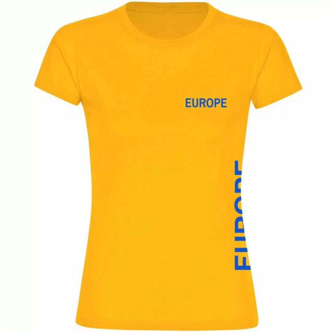 multifanshop T-Shirt Damen Europe - Brust & Seite - Frauen günstig online kaufen