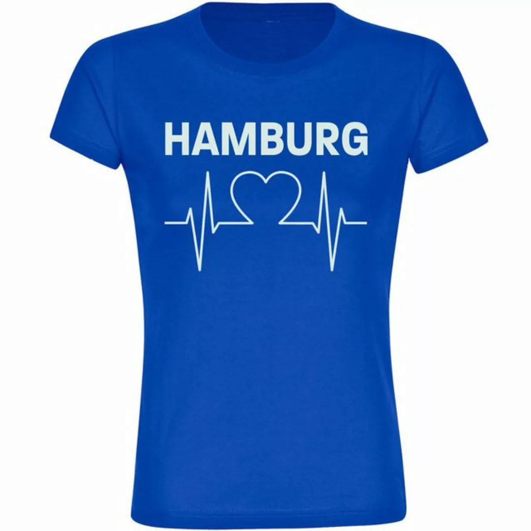 multifanshop T-Shirt Damen Hamburg - Herzschlag - Frauen günstig online kaufen