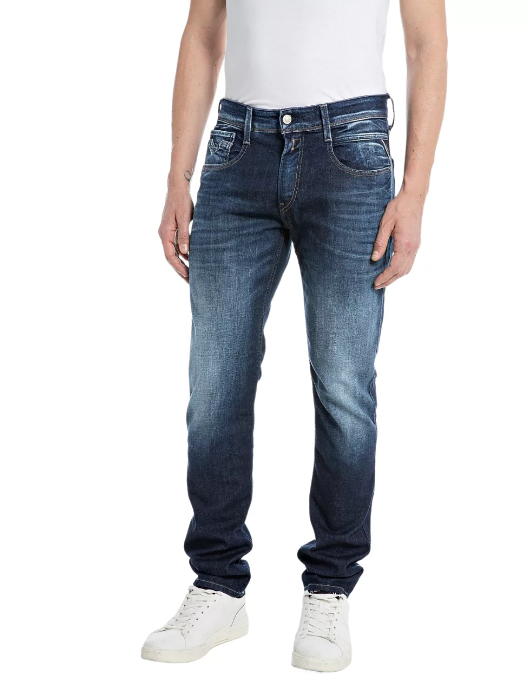 Replay Herren Jeans ANBASS - Slim Fit - Blau - Dark Blue Indigo günstig online kaufen
