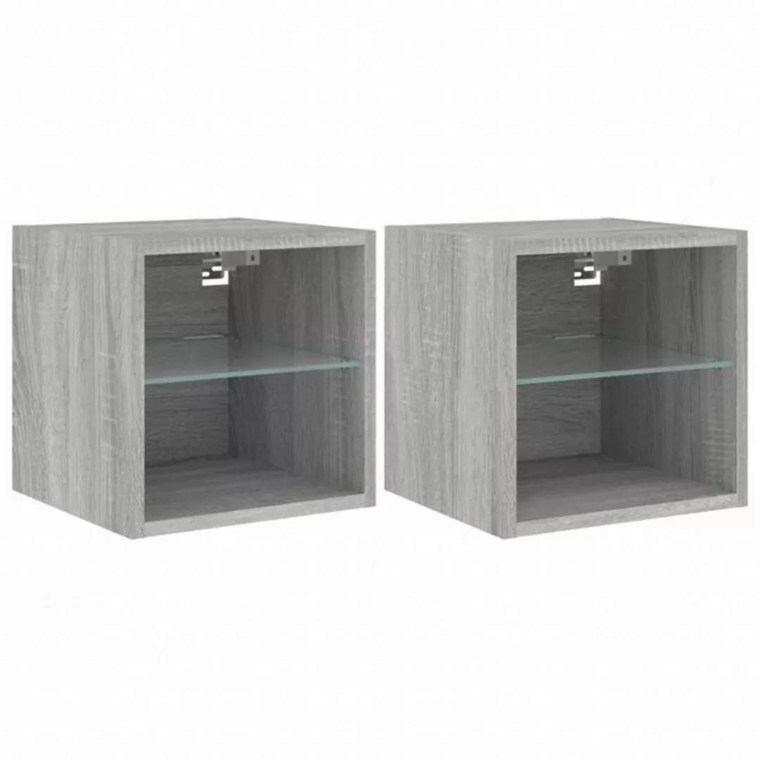 vidaXL Hängeschrank Hängeschrank Wandschränke 2 Stk Grau Sonoma 40x30x30 cm günstig online kaufen