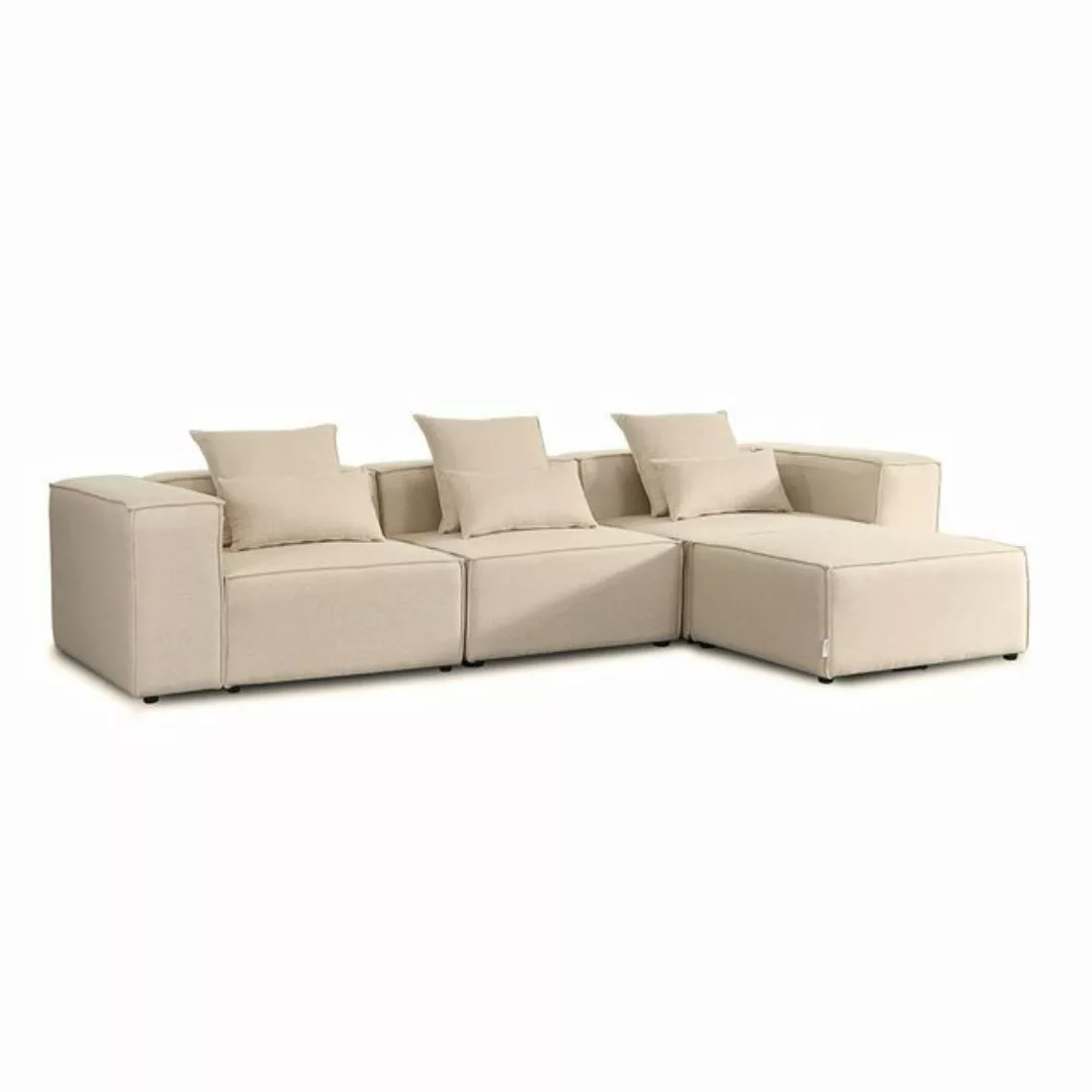 HOME DELUXE Ecksofa Modulares Sofa FINO - L, individuell Stellbar 4 Teile, günstig online kaufen