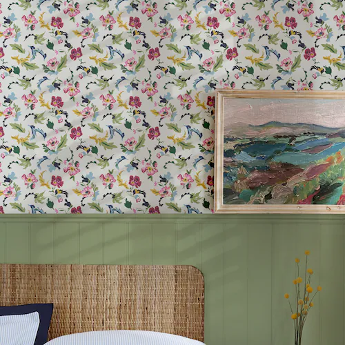 Joules Vliestapete »Cambridge Painted Floral«, Design Tapeten günstig online kaufen