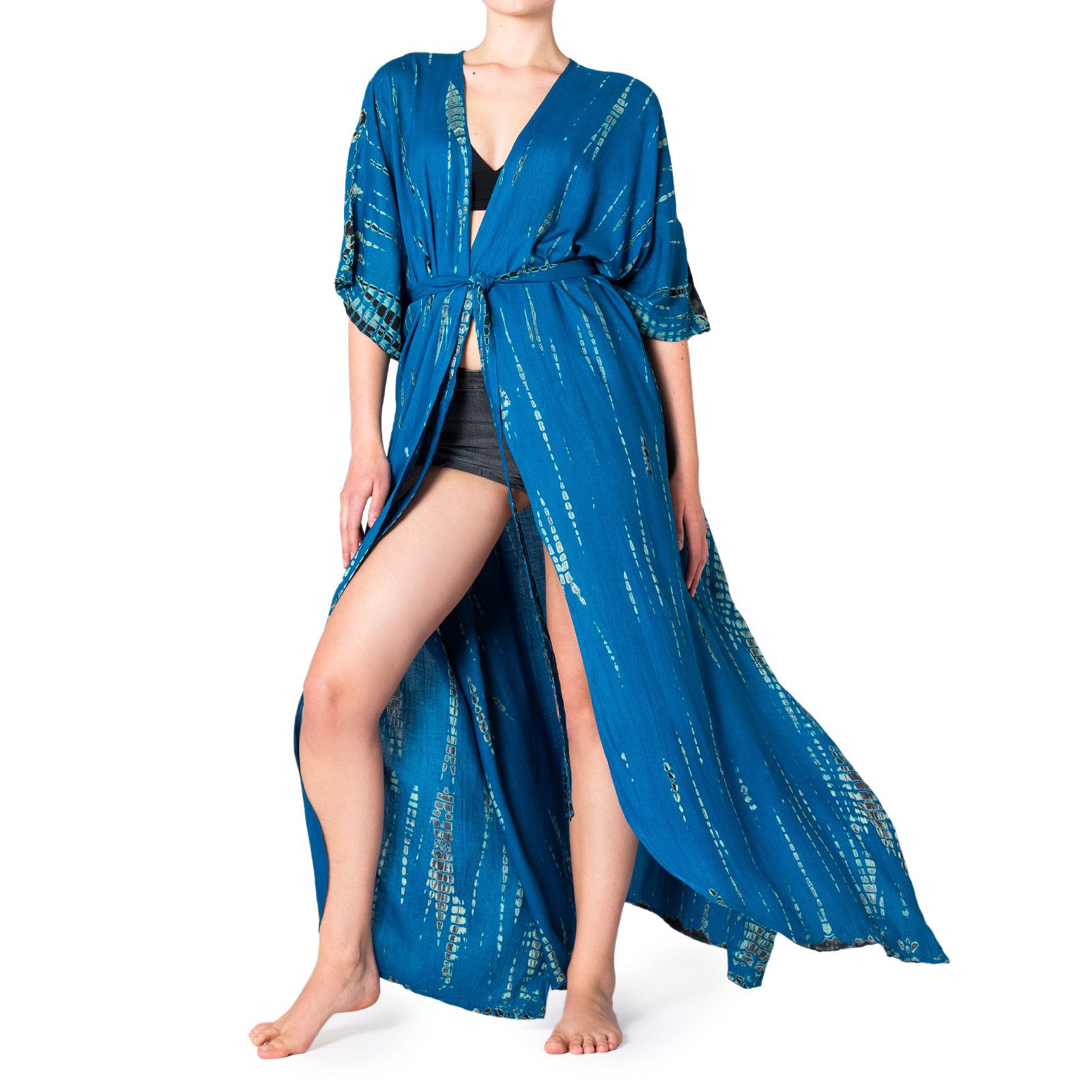 PANASIAM Tunikakleid Damen Kimono Maxi Strandkleid günstig online kaufen