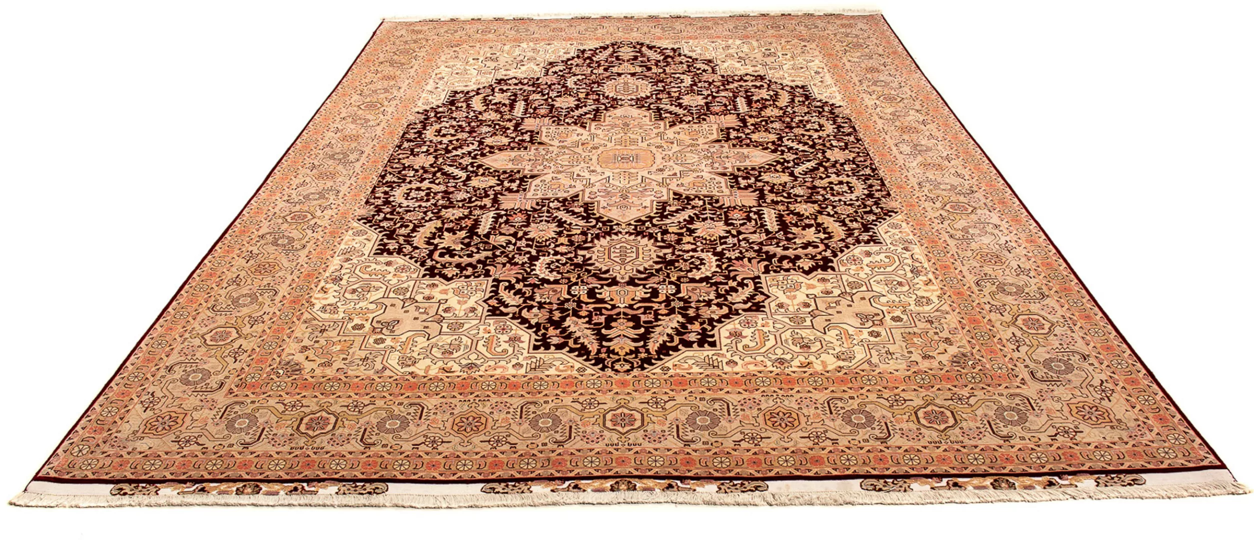 morgenland Orientteppich »Perser - Täbriz - Royal - 356 x 250 cm - hellbrau günstig online kaufen