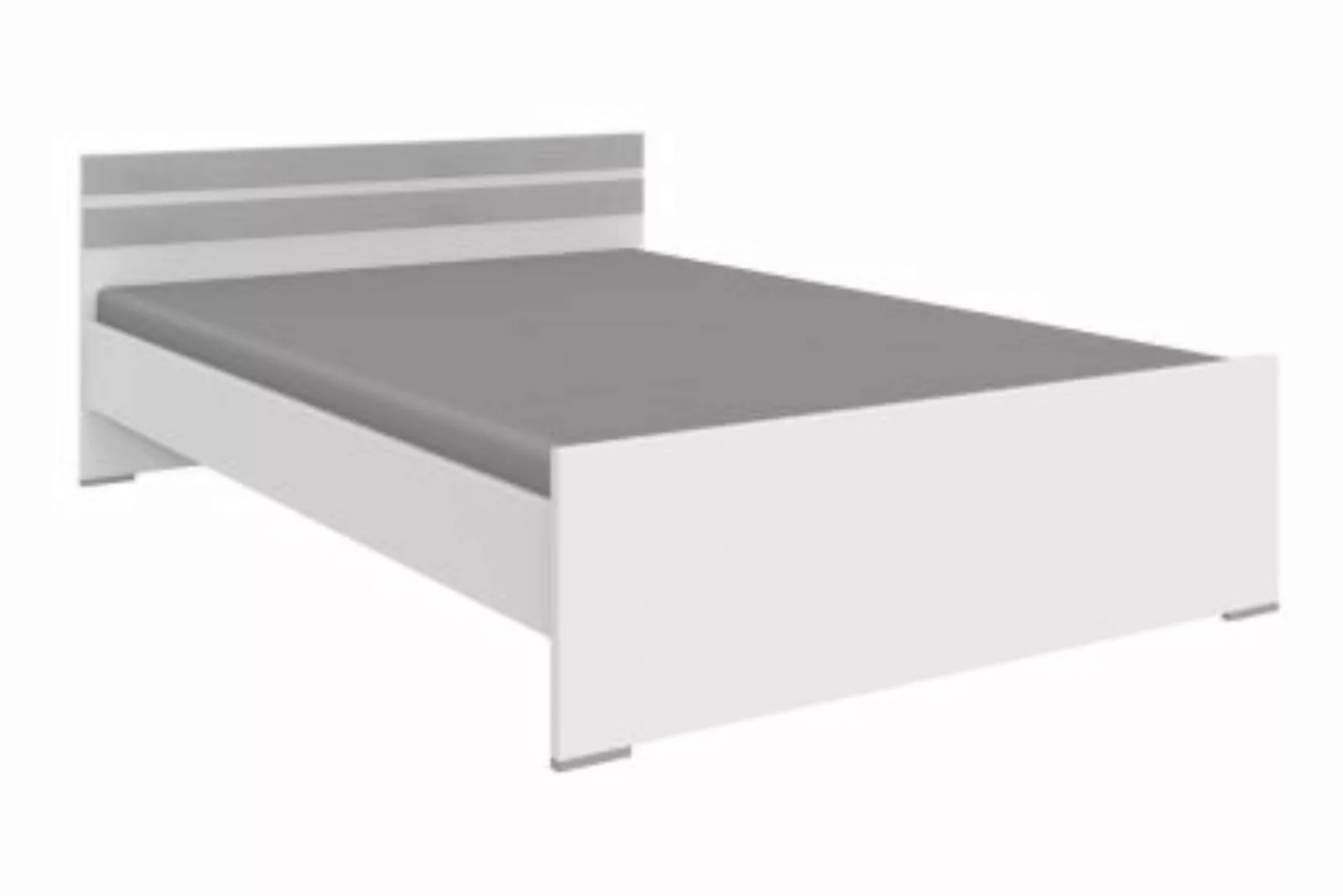 Wimex "Doppelbett ""Elia"", 140x200 cm" weiß/grau Gr. 140 x 200 günstig online kaufen