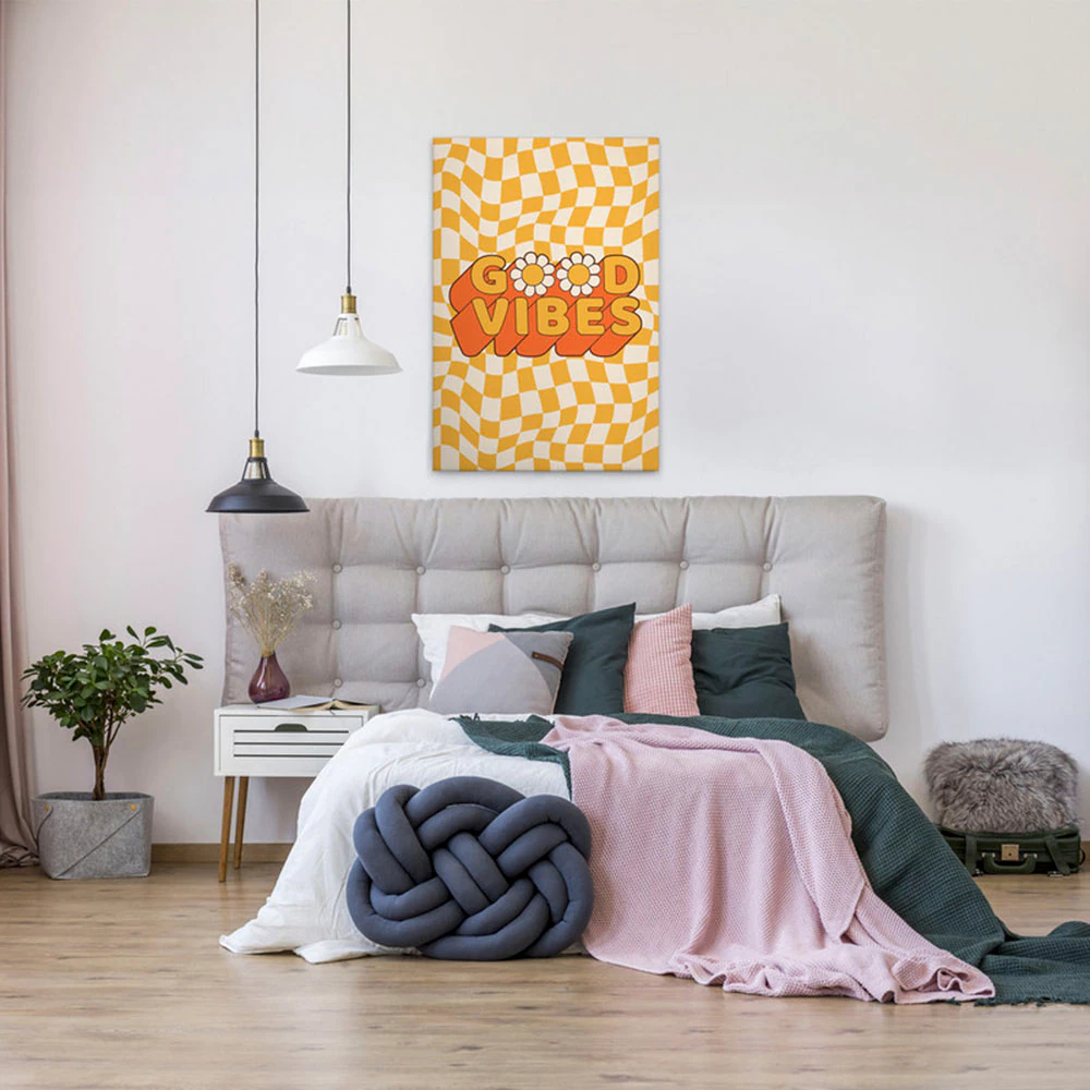 A.S. Création Leinwandbild "Flower Power 1 - Wandbild Gelb Orange Keilrahme günstig online kaufen