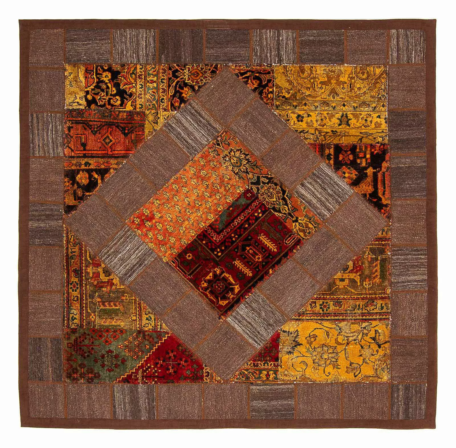 morgenland Wollteppich »Patchwork Patchwork 241 x 173 cm«, rechteckig günstig online kaufen