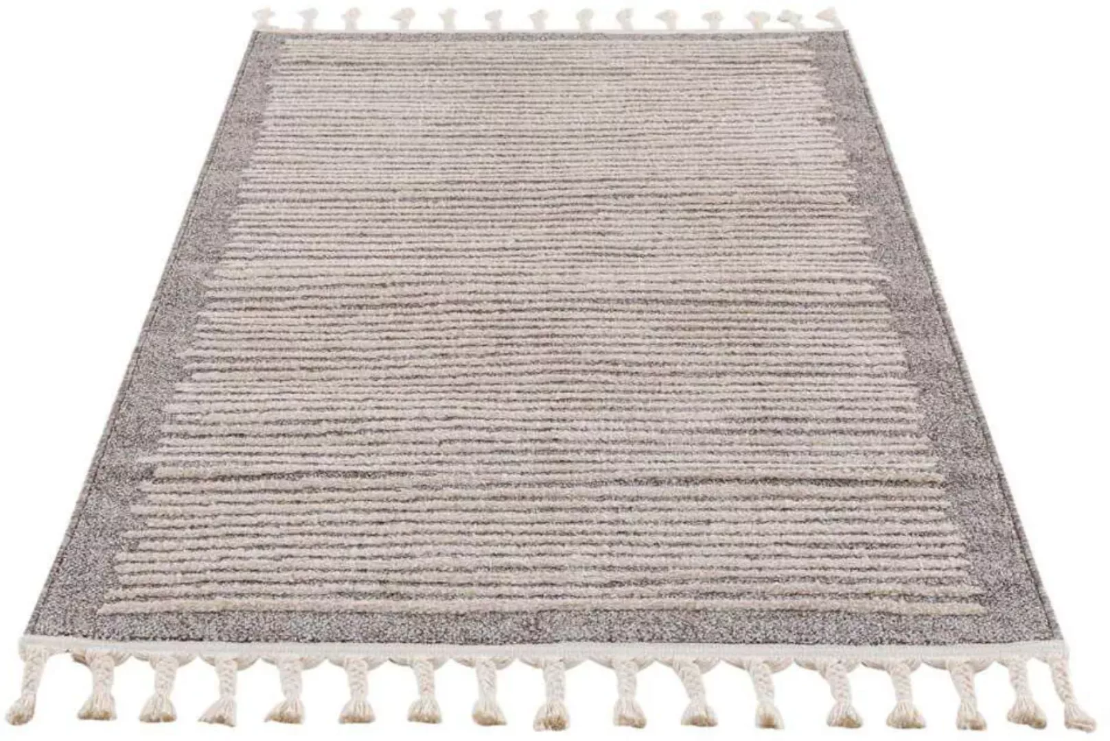 Carpet City Teppich »Art 2231«, rechteckig, Kurzflor, mit Kettfäden, Streif günstig online kaufen
