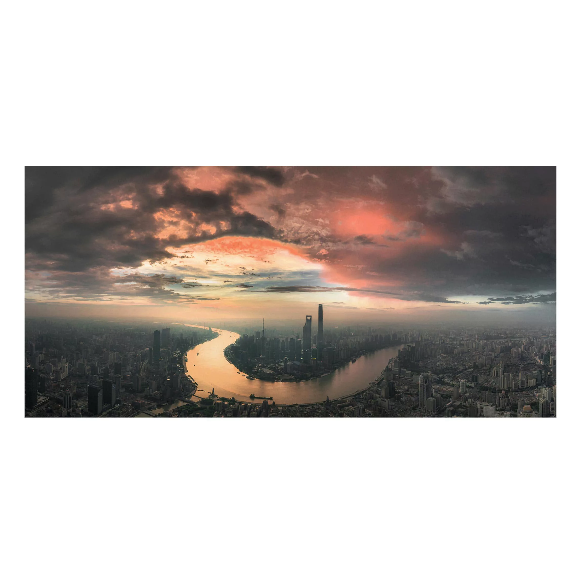 Magnettafel Architektur & Skyline - Querformat 2:1 Shanghai am Morgen günstig online kaufen