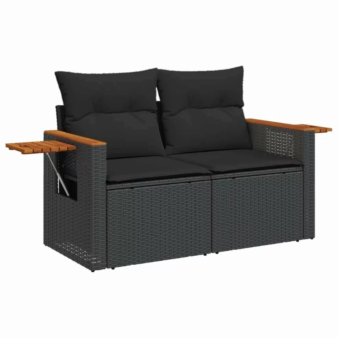 vidaXL Loungesofa Gartensofa mit Kissen 2-Sitzer günstig online kaufen