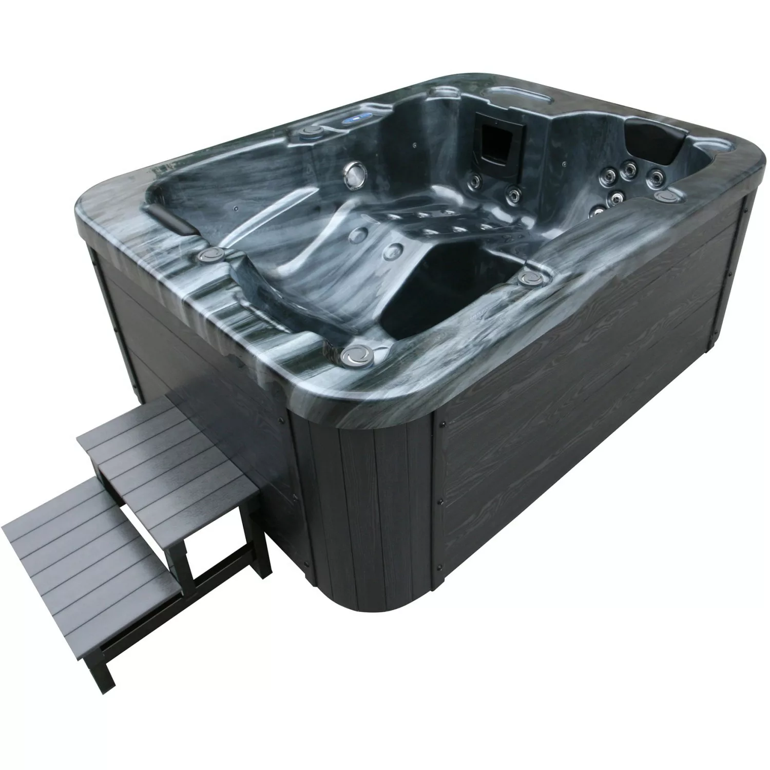 Home Deluxe Whirlpool Black Marble für 3 Personen 210 x 160 x 85 cm günstig online kaufen