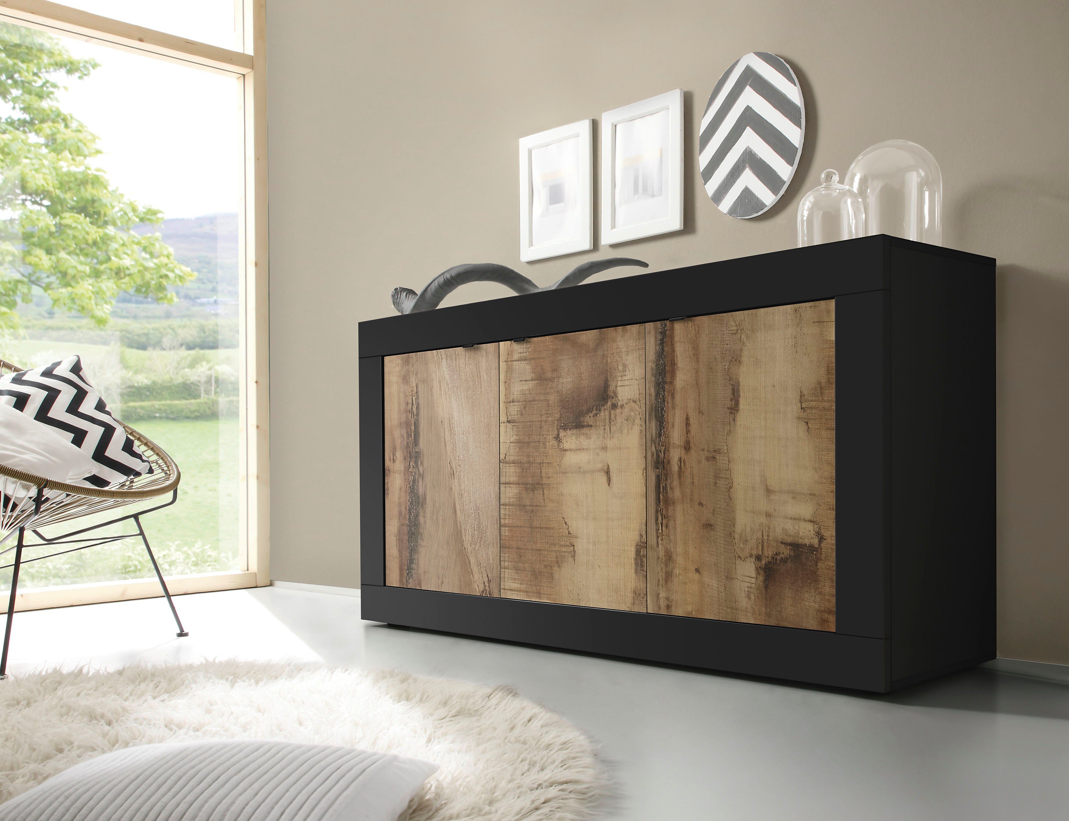 INOSIGN Sideboard "Basic Breite 160 cm, Kommode 3 Türen, Anrichte,", Metall günstig online kaufen