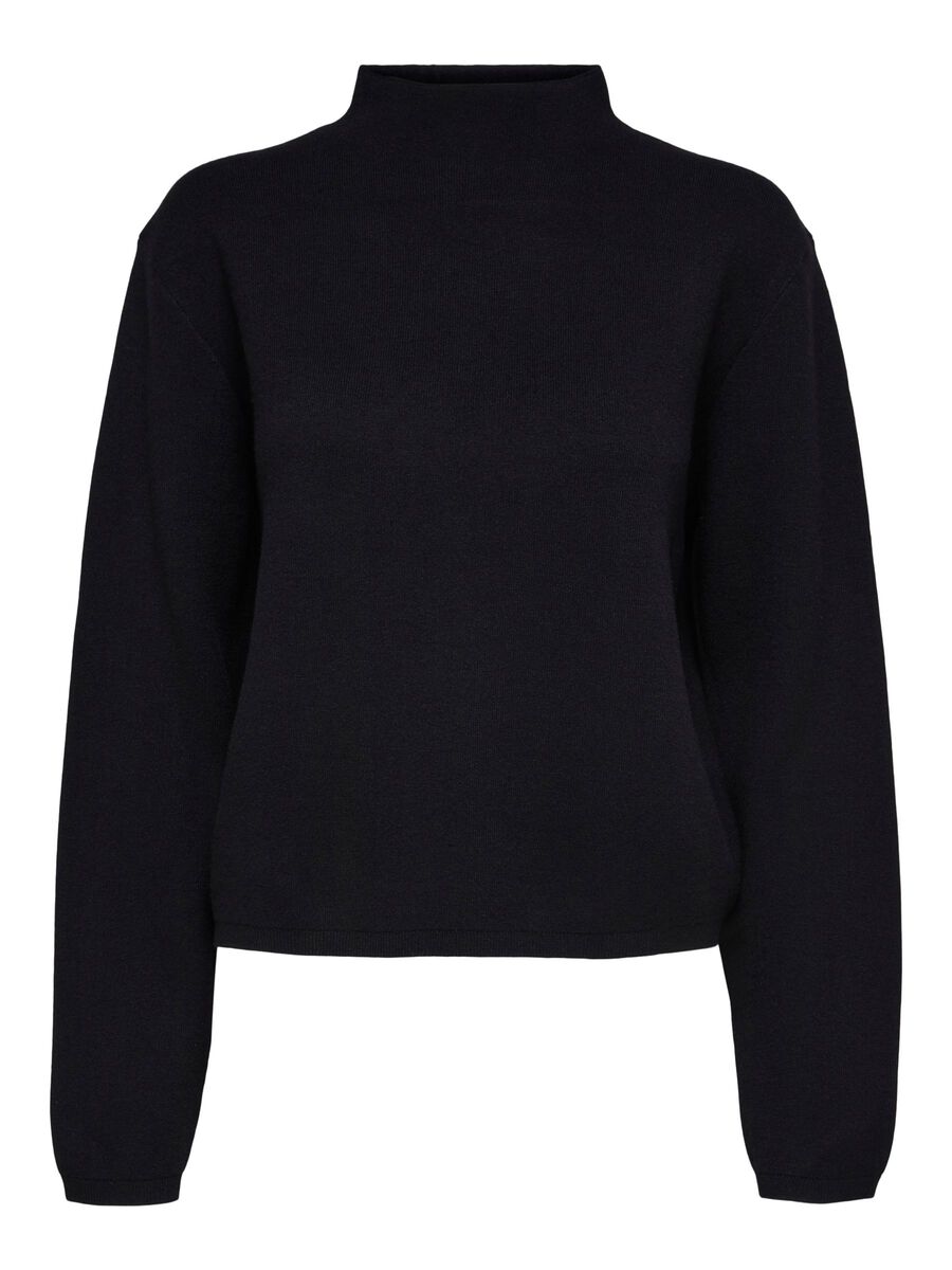 SELECTED High Neck Strickpullover Damen Schwarz günstig online kaufen