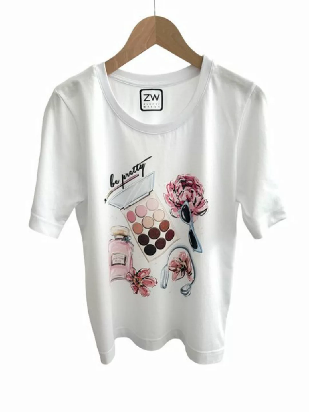 Zuckerwatte Print-Shirt Boyfriendstyle aus 100% Baumwolle günstig online kaufen