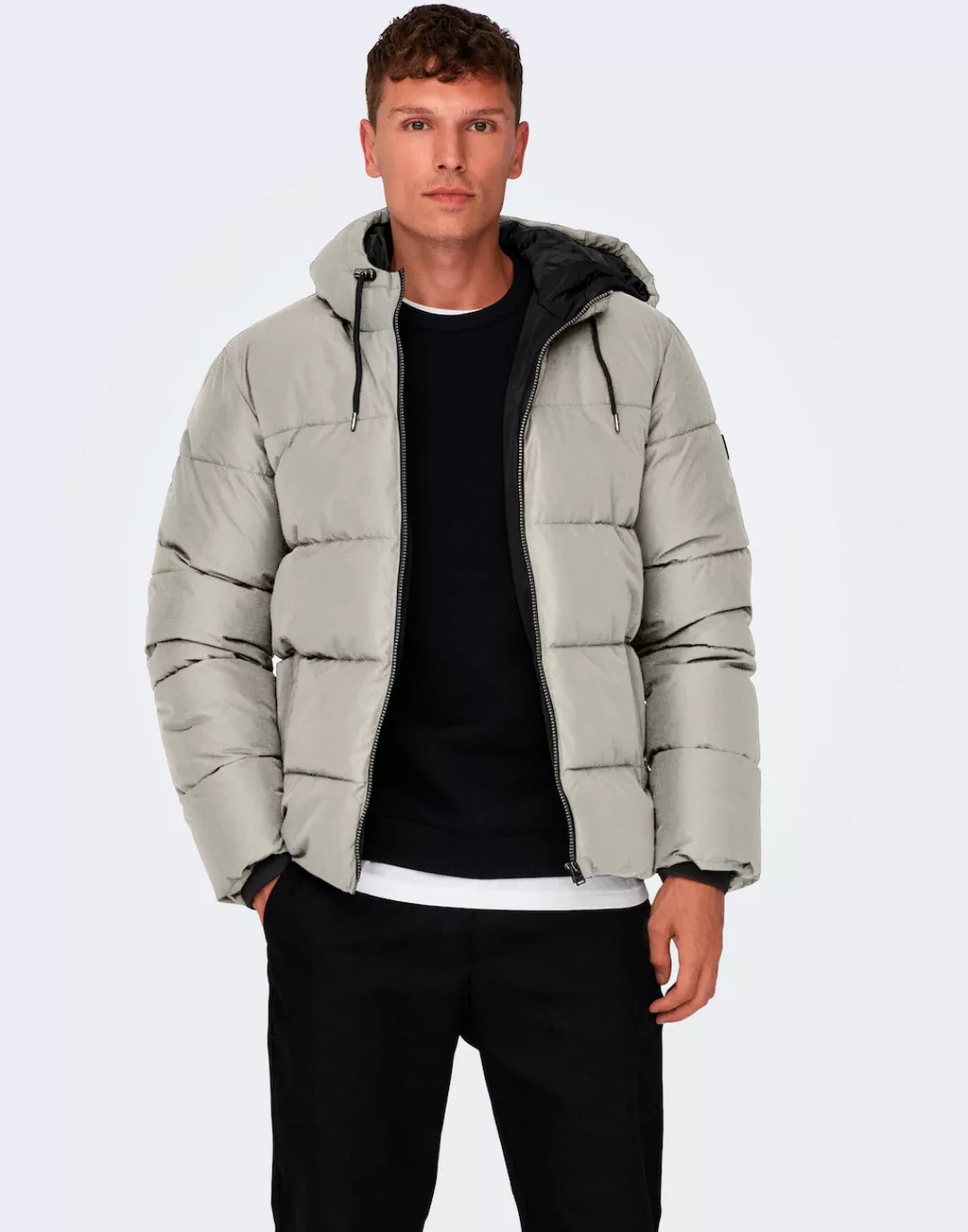 ONLY & SONS Steppjacke "ONSMARLON LIFE HOOD PUFFER JACKET OTW VD", mit Kapu günstig online kaufen