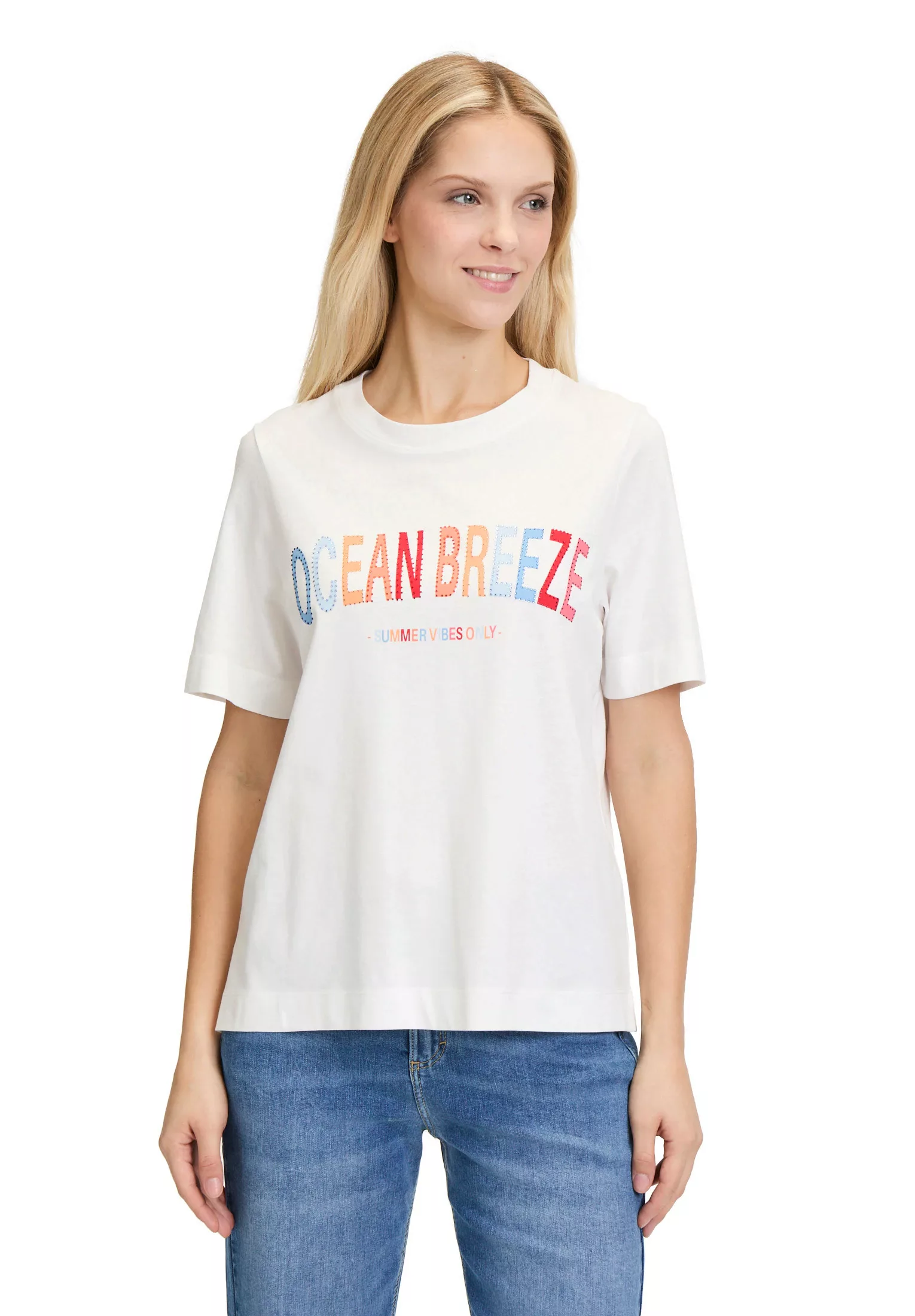 Cartoon Kurzarmshirt "Cartoon Damen Printshirt mit Rundhalsausschnitt", (1 günstig online kaufen