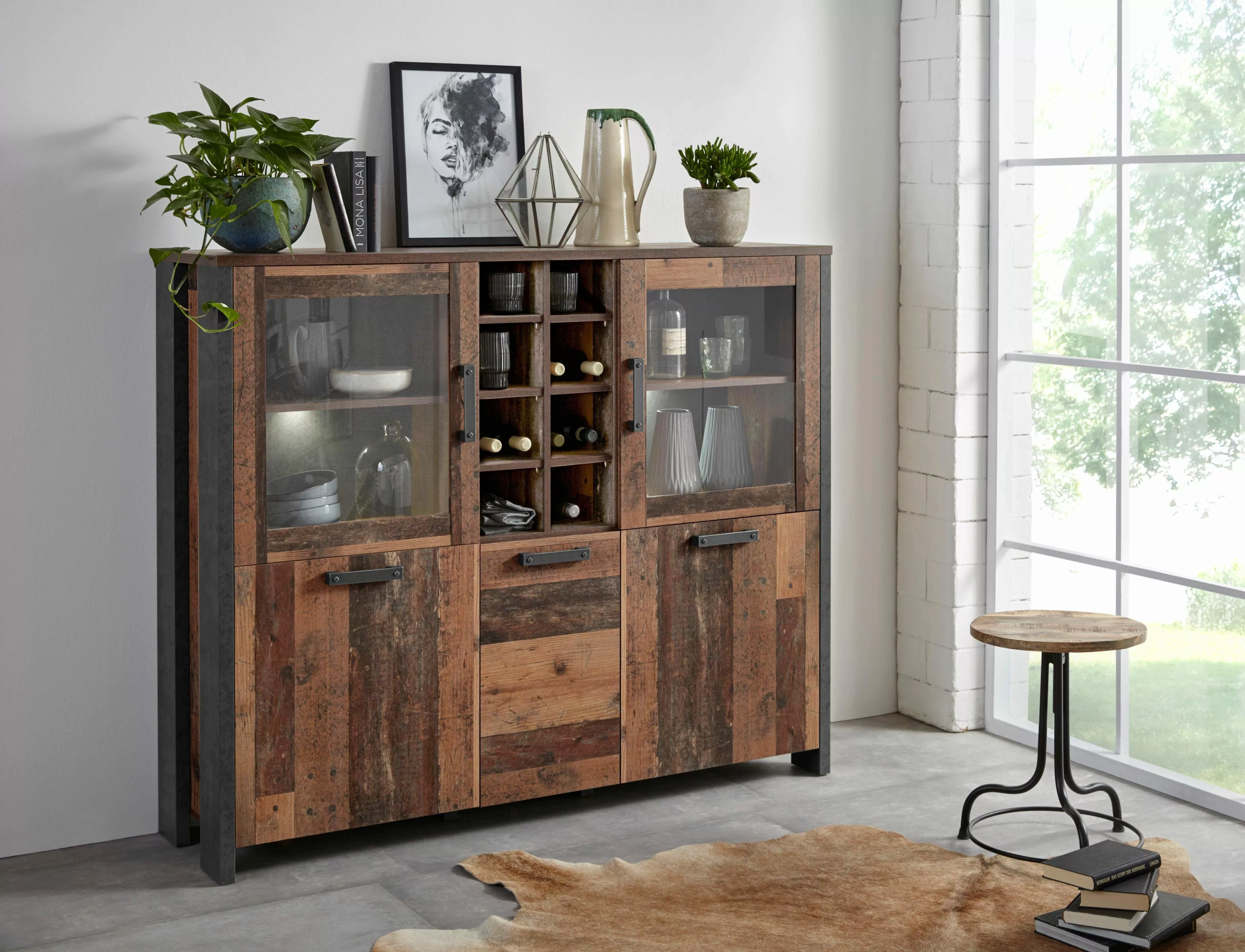 FORTE Highboard "Clif", Höhe 205 cm günstig online kaufen