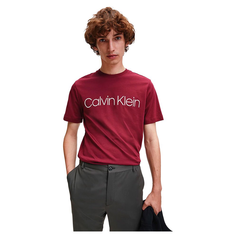 Calvin Klein Cotton Front Logo Kurzärmeliges T-shirt S Tawny Port günstig online kaufen