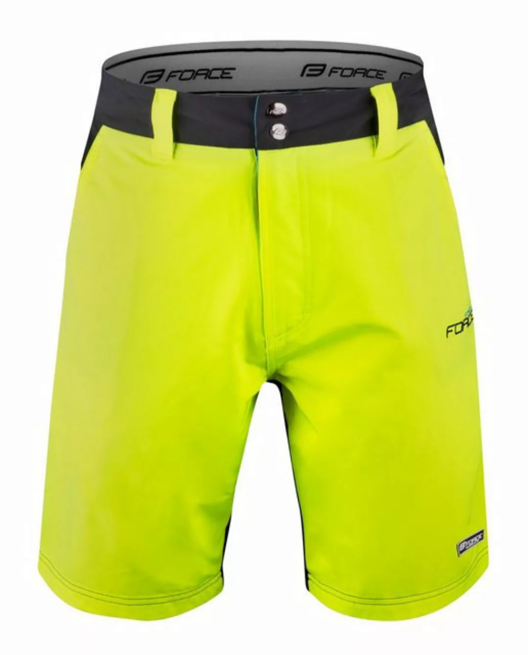 FORCE Fahrradhose FORCE MTB Shorts BLADE Innenhose & GEL Pad, gelb-schwarz günstig online kaufen