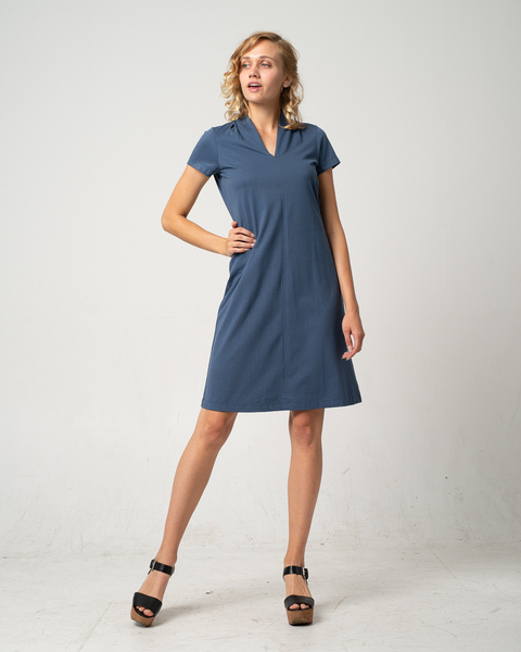 Softes Kleid Mit Kelch-ausschnitt Aus Bio-baumwolle 'Brushed Dress' günstig online kaufen