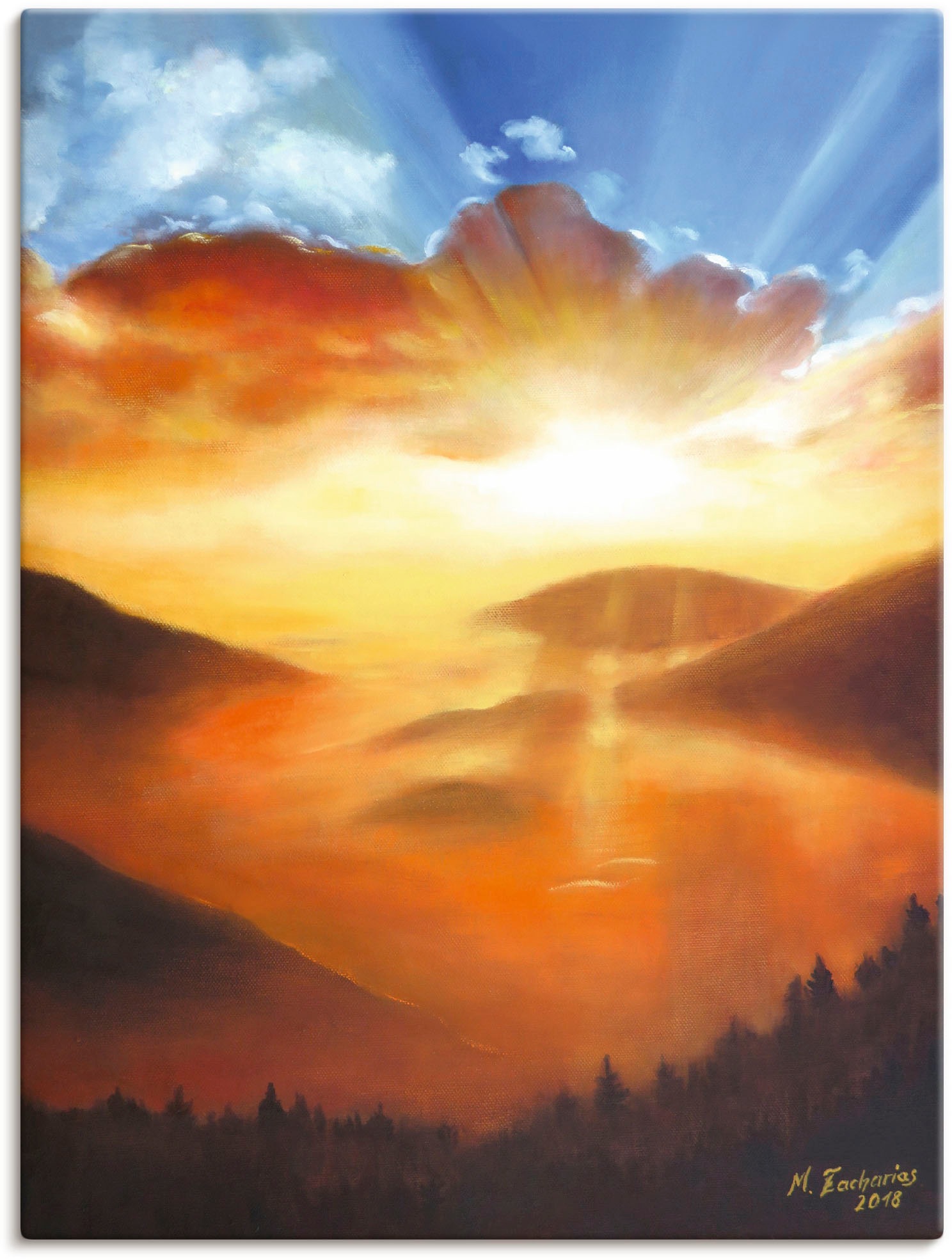 Artland Wandbild "Erwachen in der Natur", Bilder vom Sonnenuntergang & -auf günstig online kaufen