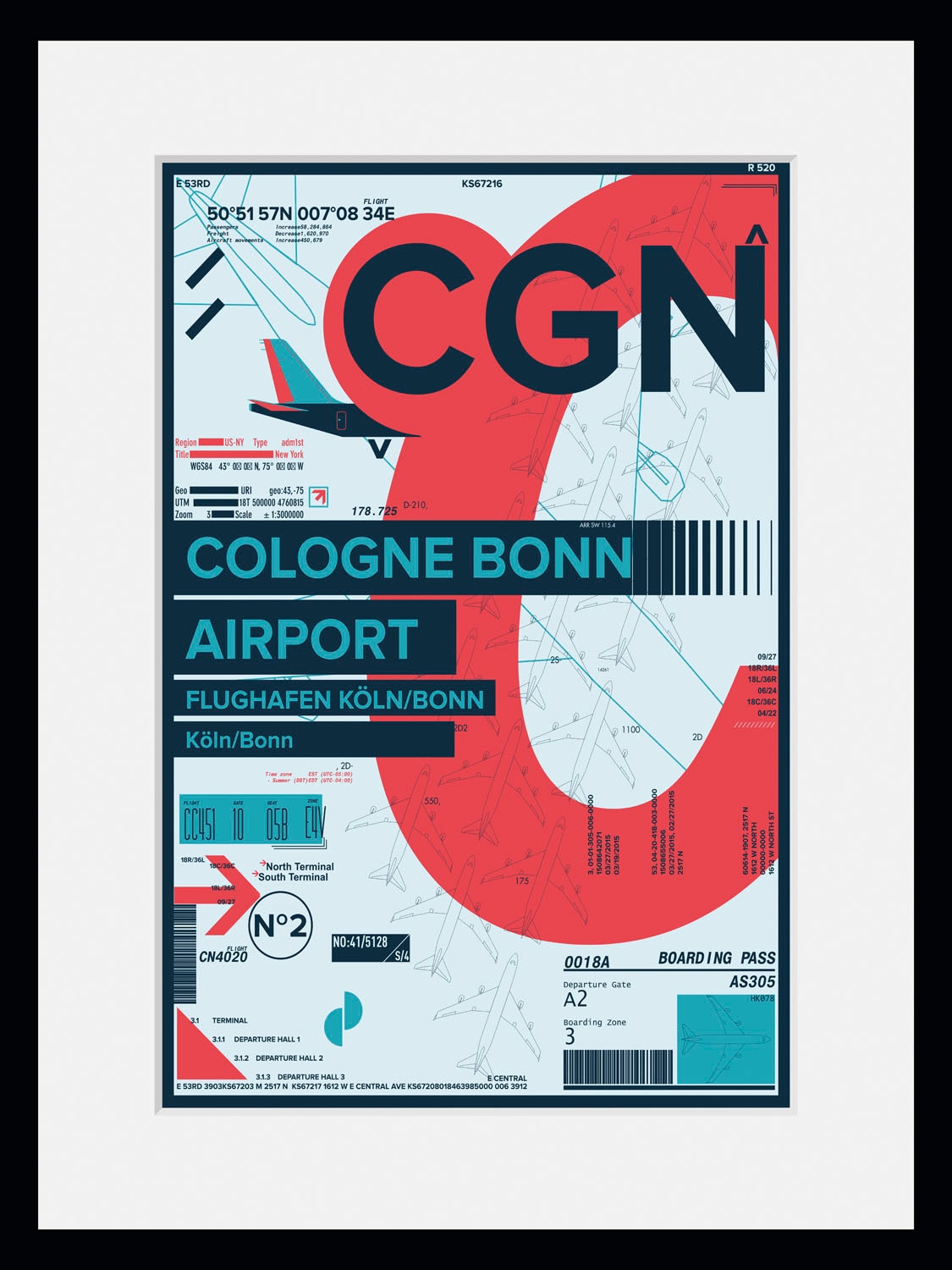 queence Bild "Köln Bonn AIRPORT", Flugzeuge-Magazincover-Mode-Fashion-Deuts günstig online kaufen