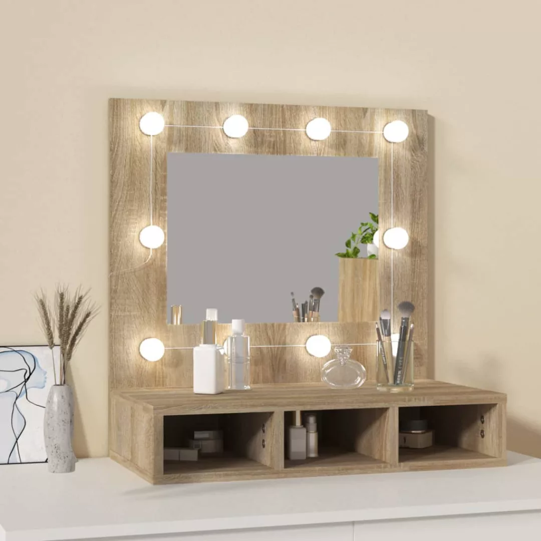 Vidaxl Spiegelschrank Mit Led Sonoma-eiche 60x31,5x62 Cm günstig online kaufen