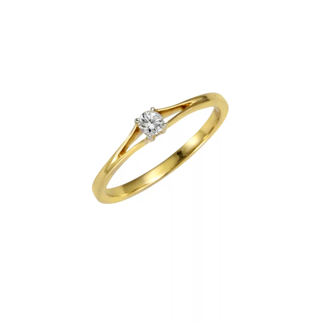 Diamonds by Ellen K. Fingerring "Gold 585 zweifarbig Brillant 0,10ct." günstig online kaufen