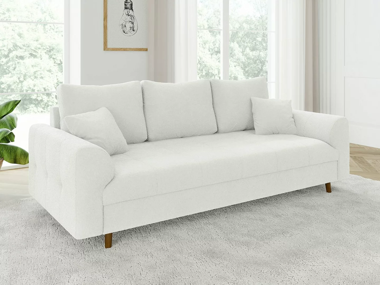 S-Style Möbel 3-Sitzer Sofa Leif mit Holzfüßen im skandinavischen Stil aus günstig online kaufen