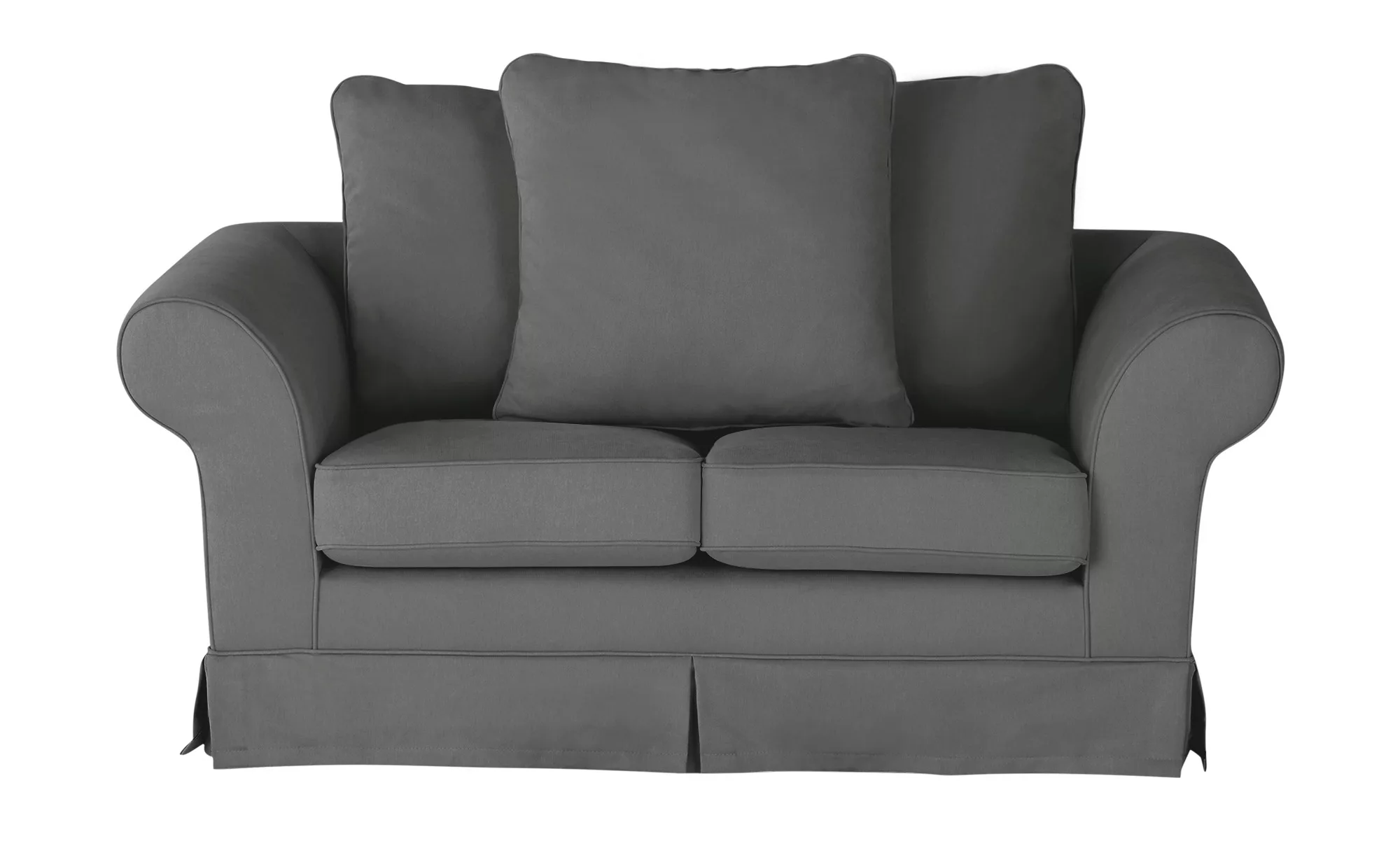 Hussensofa Webstoff Hampton ¦ grau ¦ Maße (cm): B: 166 H: 70 T: 92 Polsterm günstig online kaufen