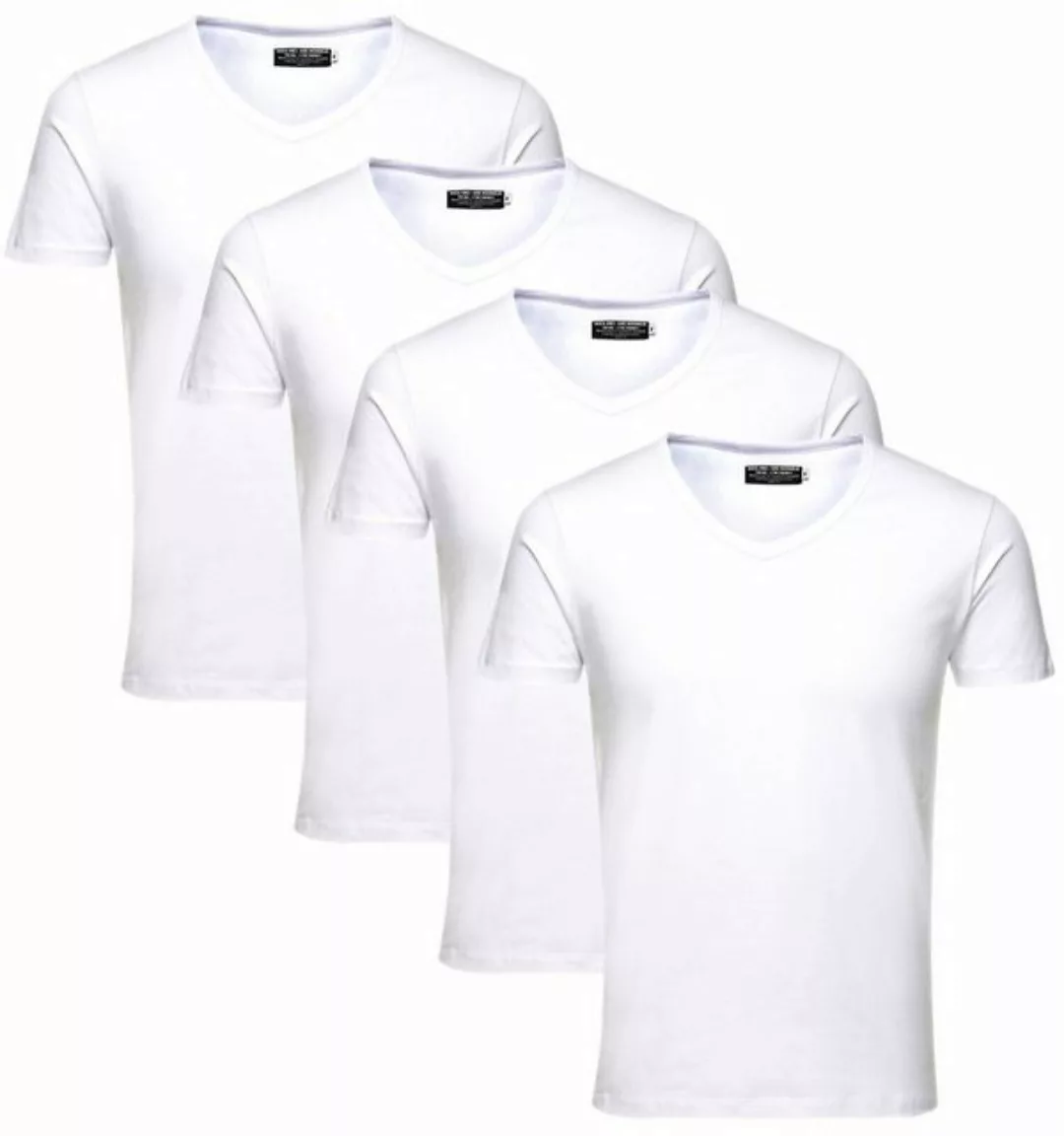 Jack & Jones T-Shirt (Spar Set, 4er-Pack) Basic Shirts, mit V-Ausschnitt günstig online kaufen