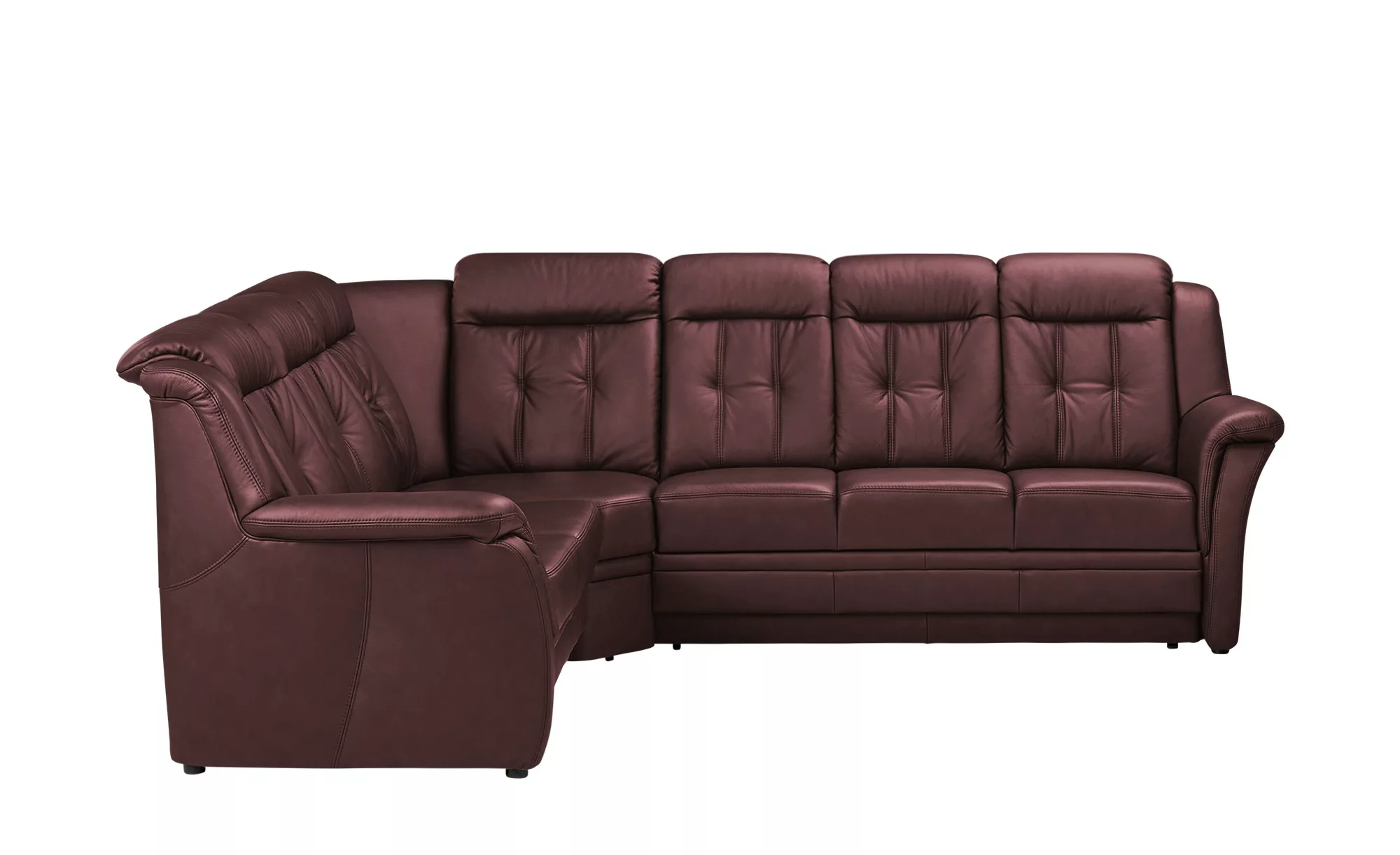 Polstermöbel Oelsa Komfort-Ecksofa aus Leder  Andorra - rot - 99 cm - Polst günstig online kaufen