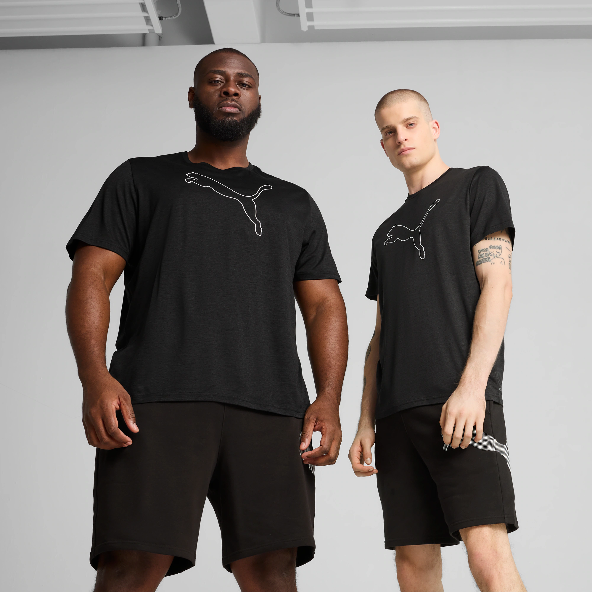 PUMA Trainingsshirt "M TAD ESSENTIAL HEATHER CAT TEE (CF LARGE CAT)" günstig online kaufen