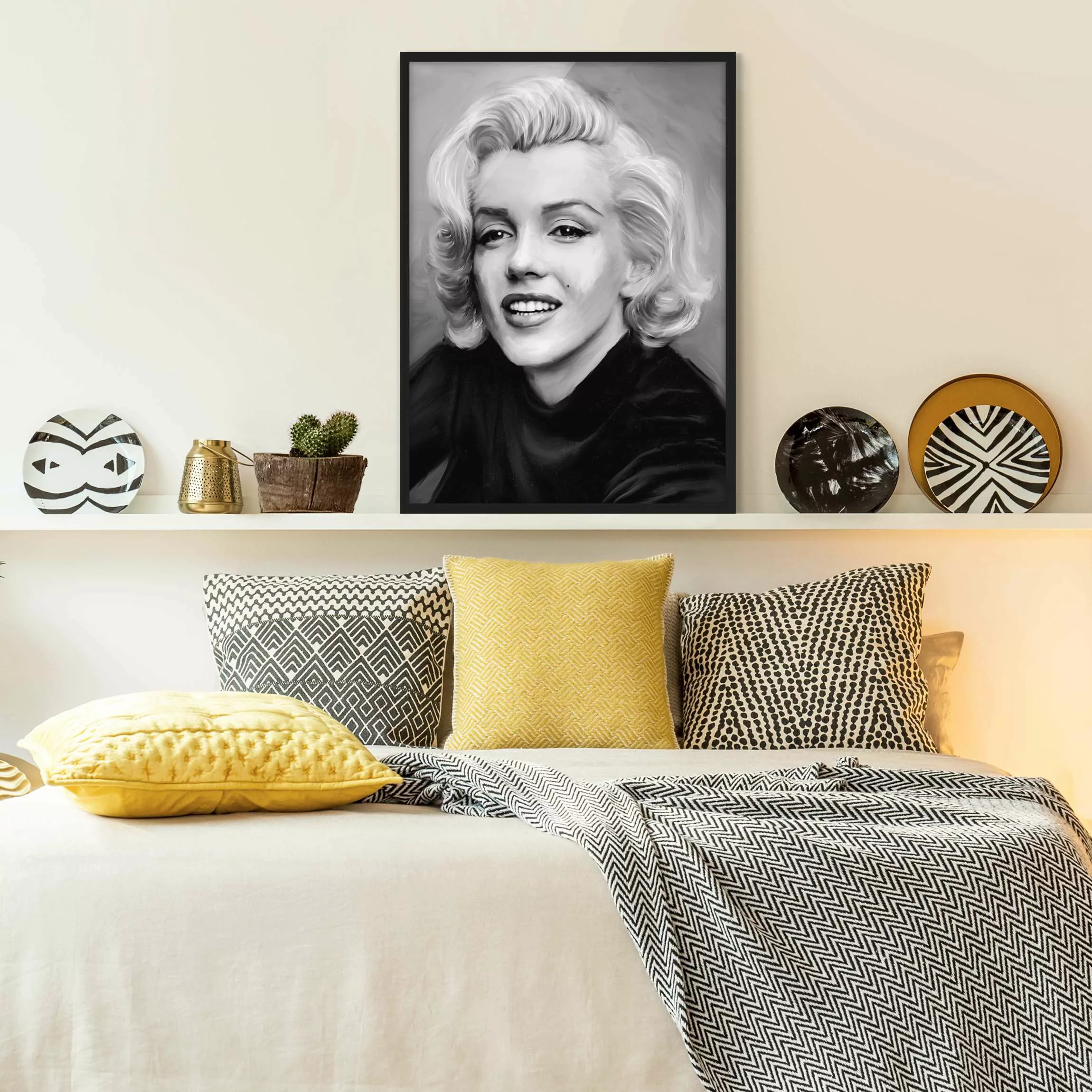 Bild mit Rahmen Portrait - Hochformat Marilyn privat günstig online kaufen