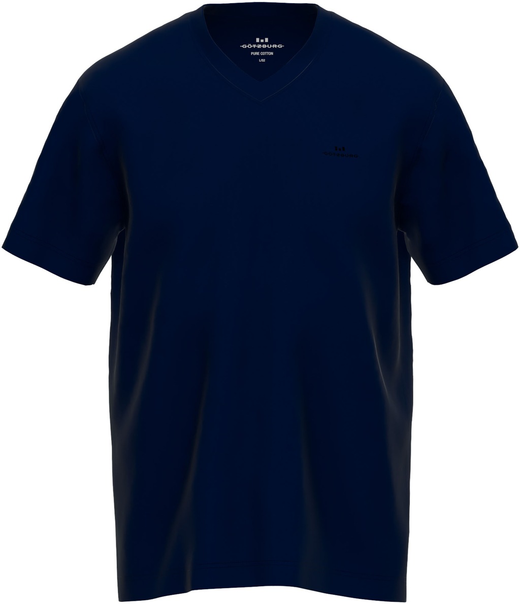 GÖTZBURG Pyjamaoberteil "New York", V-Ausschnitt, Kurzarm, hautfreundlich, günstig online kaufen