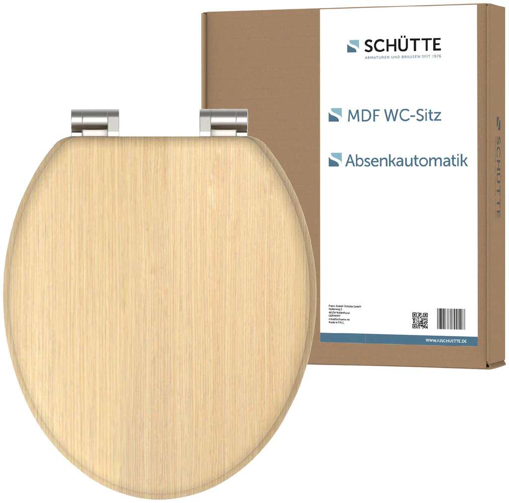 Schütte WC-Sitz "NATURAL WOOD", Toilettendeckel, mit Absenkautomatik günstig online kaufen