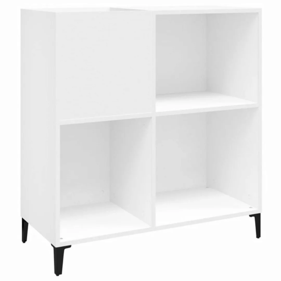 vidaXL Beistellschrank Plattenschrank Weiß 84,5x38x89 cm Holzwerkstoff günstig online kaufen