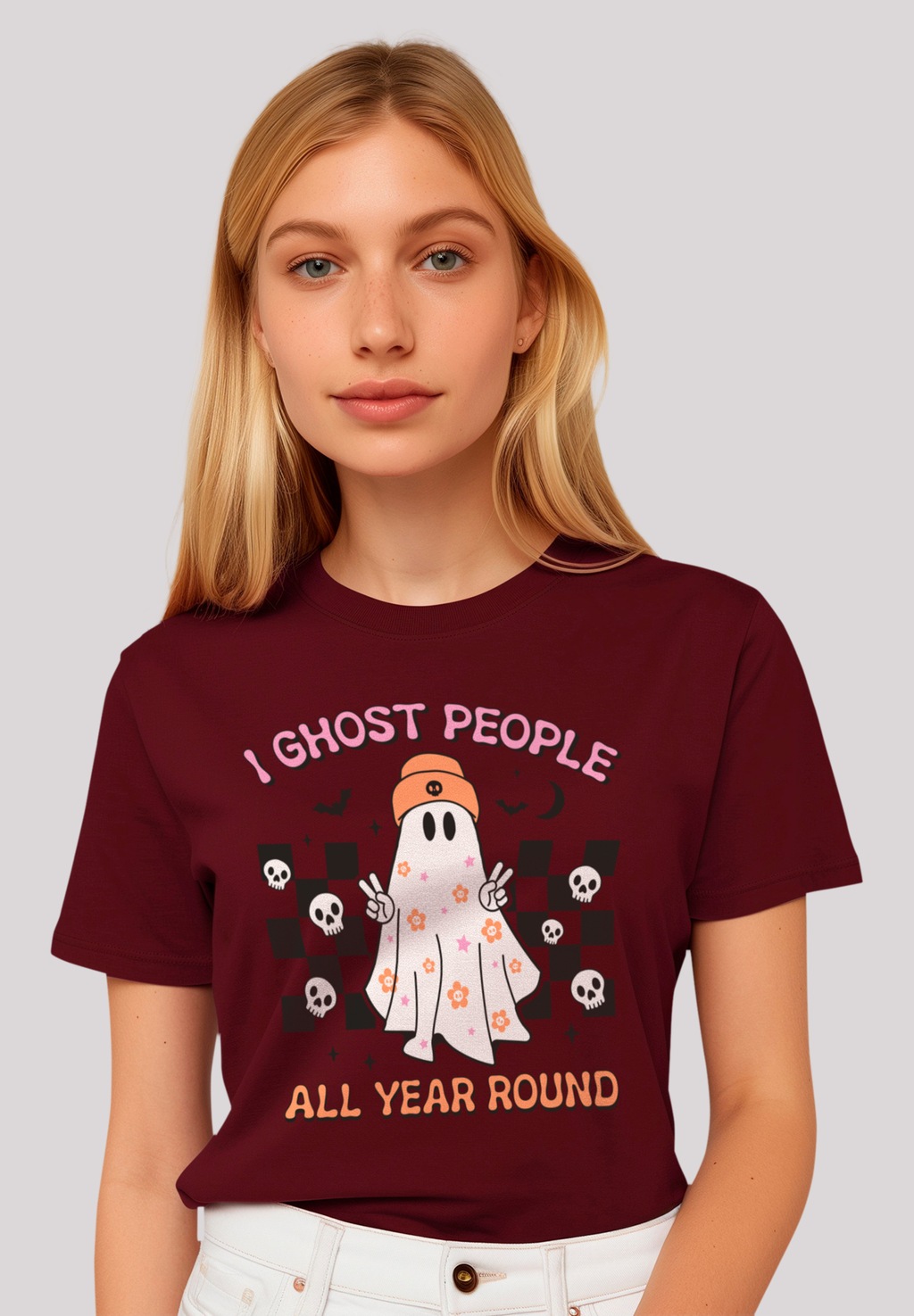 F4NT4STIC T-Shirt "Retro Halloween I Ghost People All Year Round", Premium günstig online kaufen