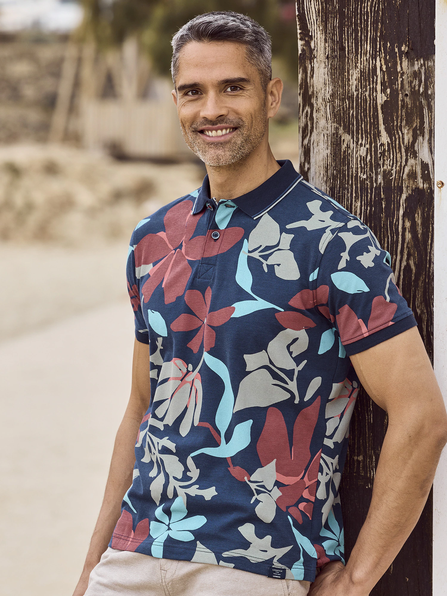 LERROS Poloshirt "LERROS Tonal-gestreiftes Poloshirt für Herren" günstig online kaufen