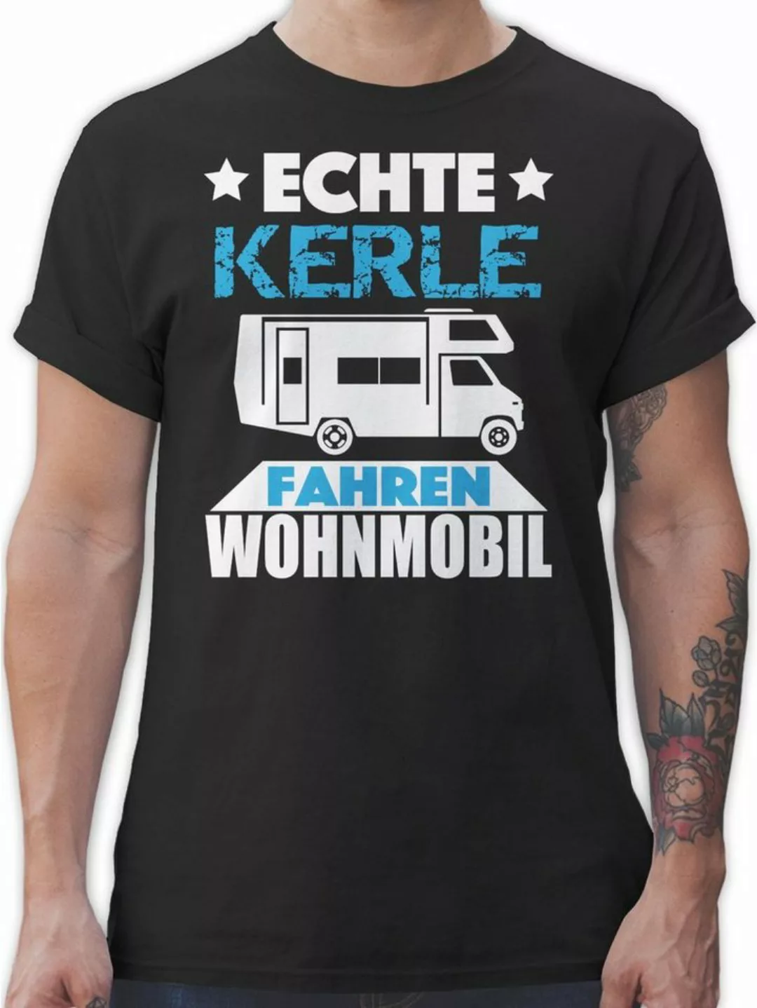 Shirtracer T-Shirt Echte Kerle fahren Wohnmobil Fahrzeuge günstig online kaufen