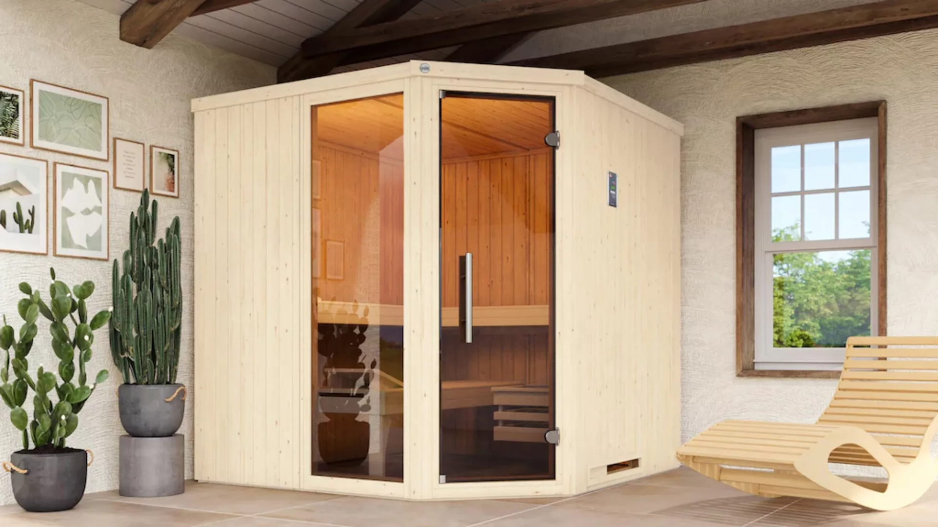 Weka Elementsauna Varberg 3 GTF Trend inkl. 7,5 kW OS-Ofenset günstig online kaufen