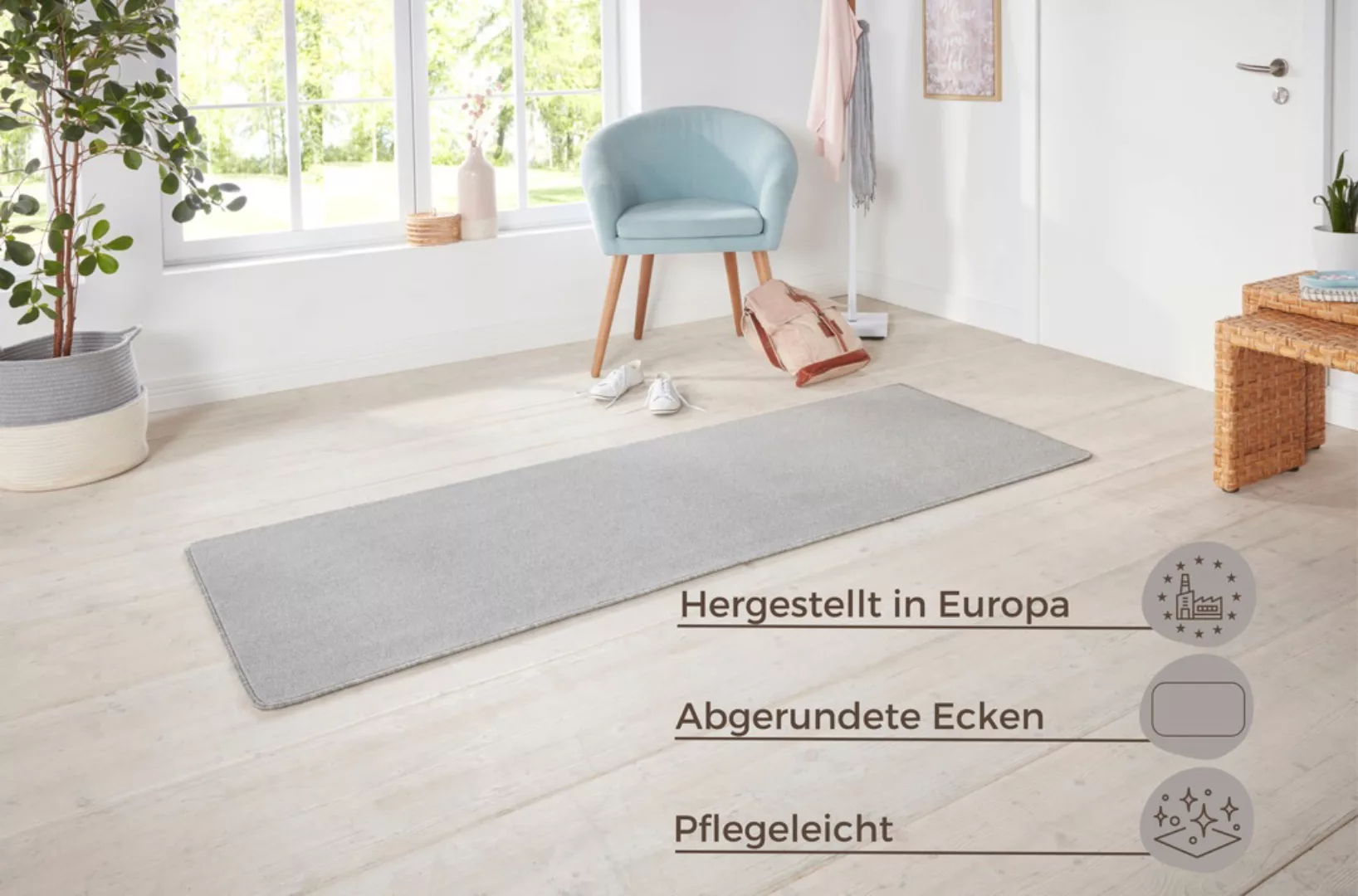 HANSE Home Teppich »Shashi«, rechteckig, 8,5 mm Höhe, Kurzflor, Unifarben, günstig online kaufen