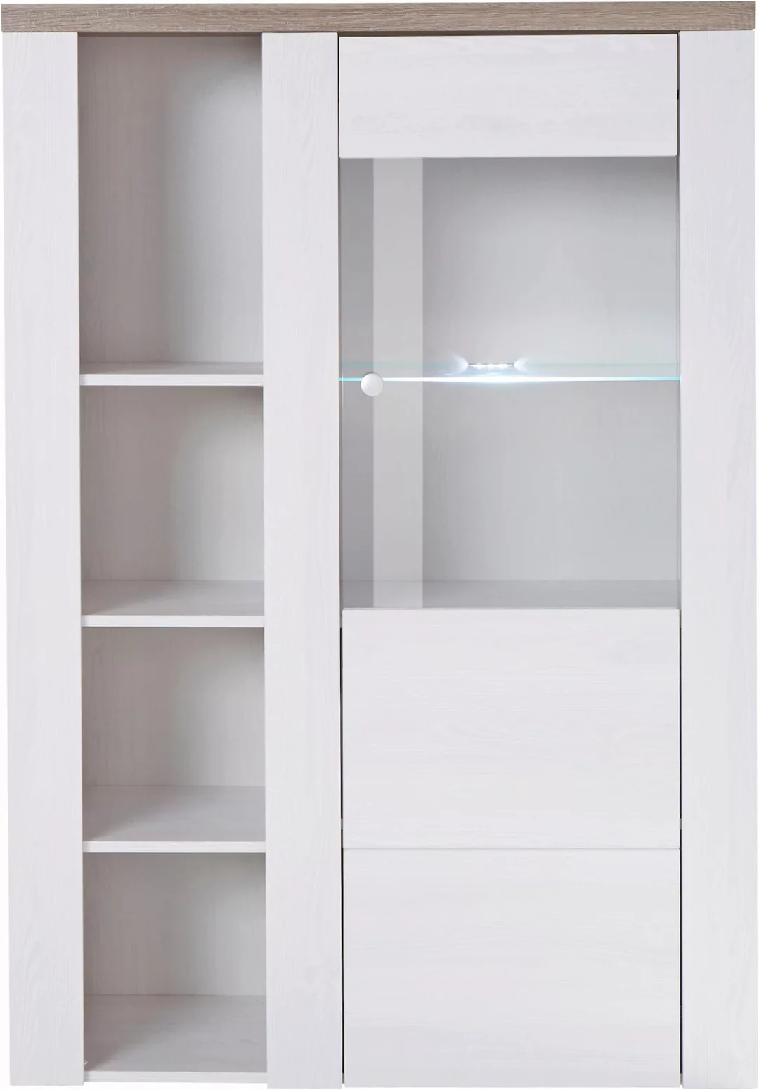 Home affaire Vitrine "Larona, zeitlose Glasvitirne, Hochschrank Höhe 145 cm günstig online kaufen