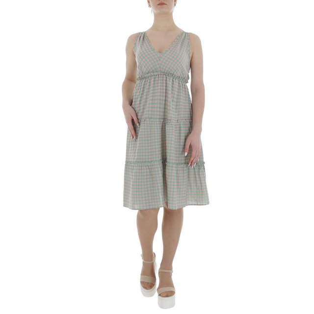 Ital-Design Sommerkleid Damen Freizeit Stufenkleid (85941360) Volants Karie günstig online kaufen